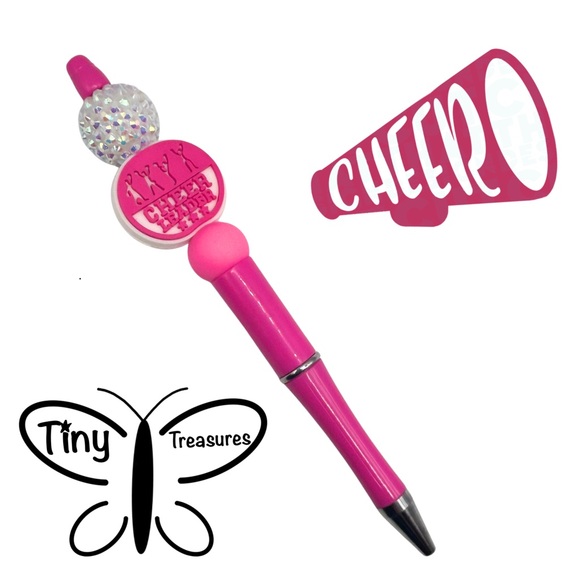 📣Cheerleader Beaded Pen+one refill📣 - Picture 1 of 3